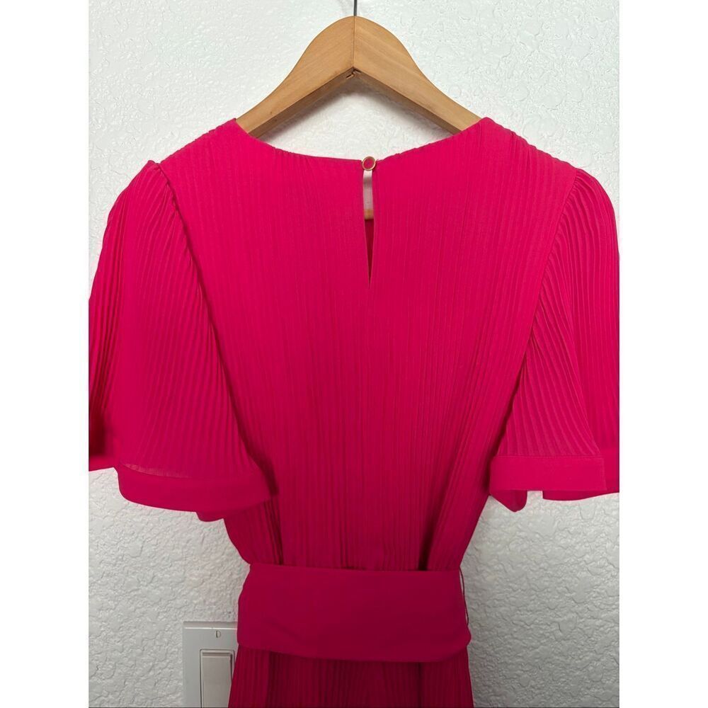 Milly Lumi Pleated Mini Dress Milly Pink Size 8 - Picture 8 of 12